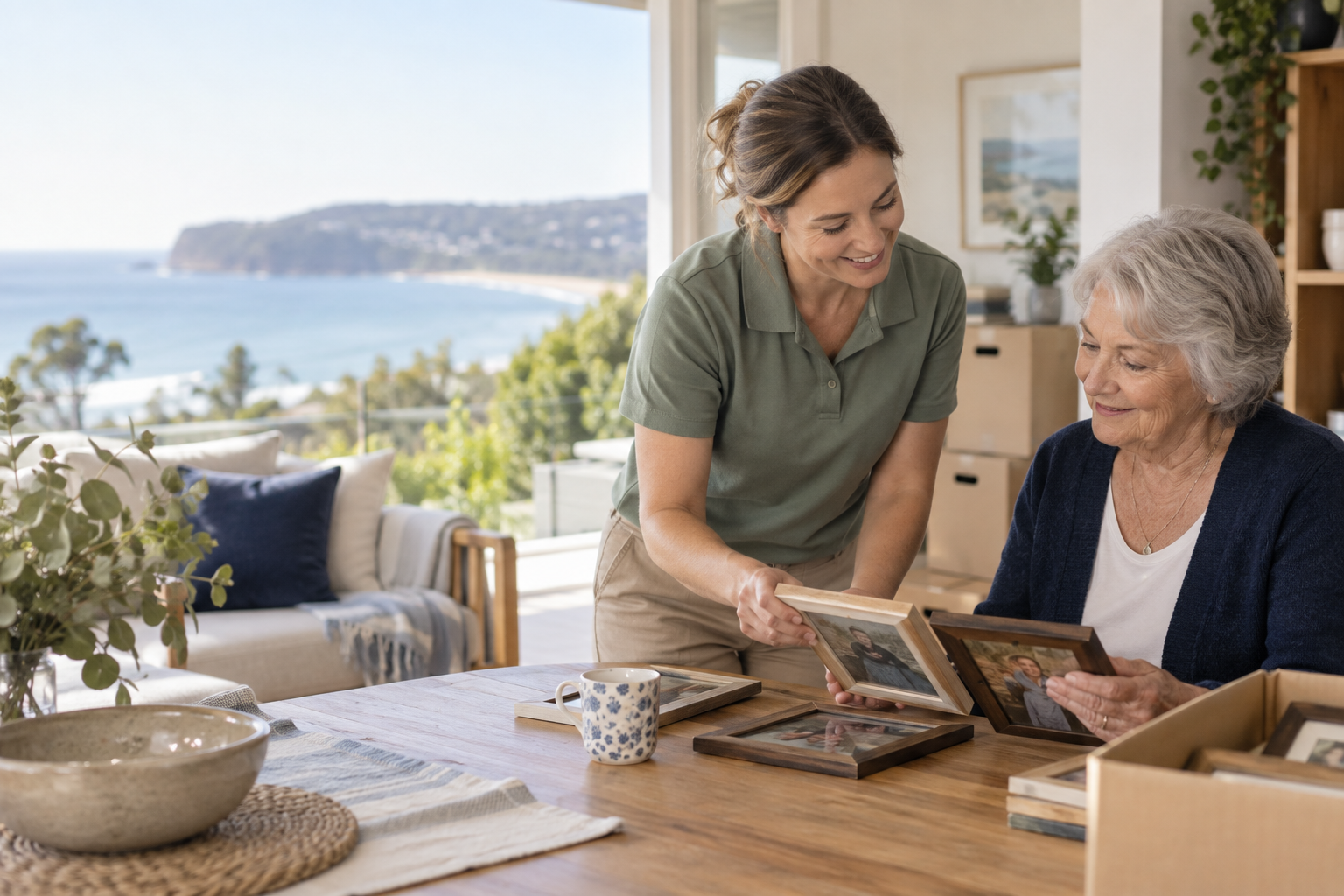 Home packing support for an older Australian